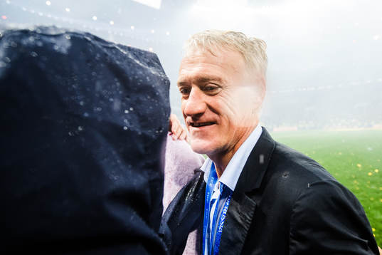 Head coach Didier Deschamps of France celebrates