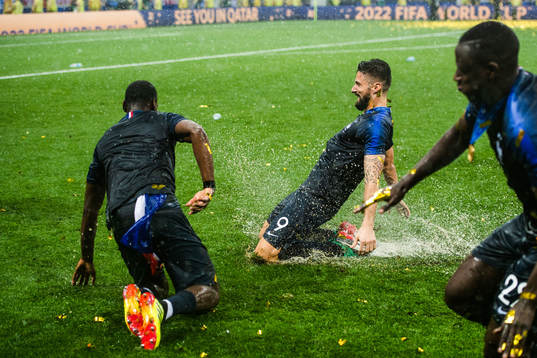 Olivier Giroud of France slides