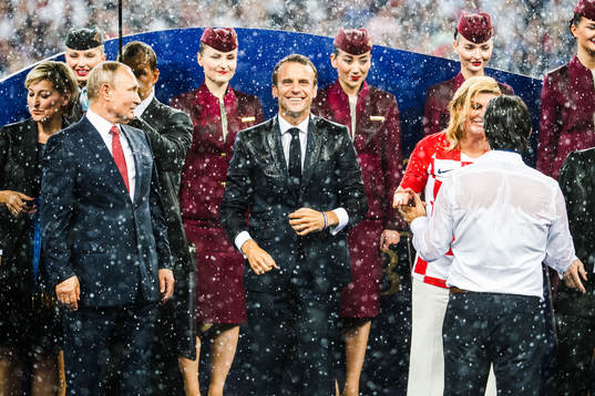 The President of Russia Vladimir Putin, President of France