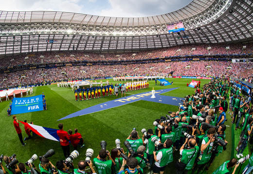 Players of France and of Croatia