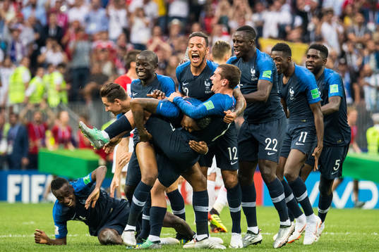 Ngolo Kante, Corentin Tolisso, Antoine Griezmann and