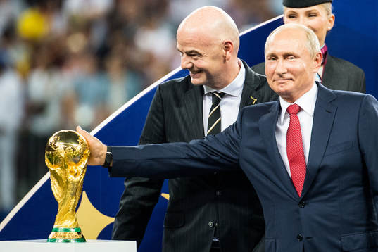 FIFA president Gianni Infantino and Vladimir Putin,