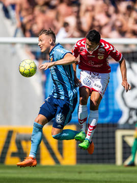 Djurgårdens Fredrik Ulvestad och Kalmars Romário Pereira