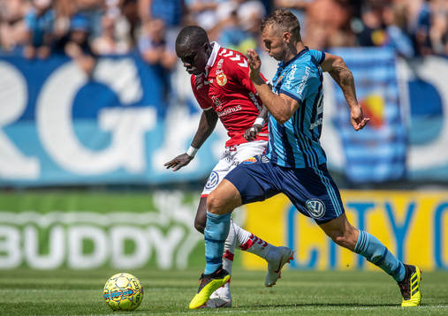 Kalmars Papa Alioune Diouf och Djurgårdens Jesper