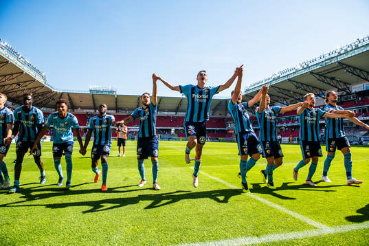Djurgårdspelarna jublar