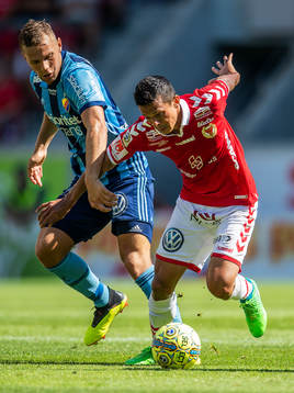 Kalmars Romário Pereira Sipião och Djurgårdens Jesper