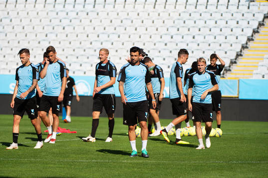 Fotbollsträning med Malmö FF