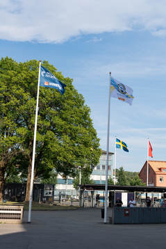 Flaggor vid Borås arena