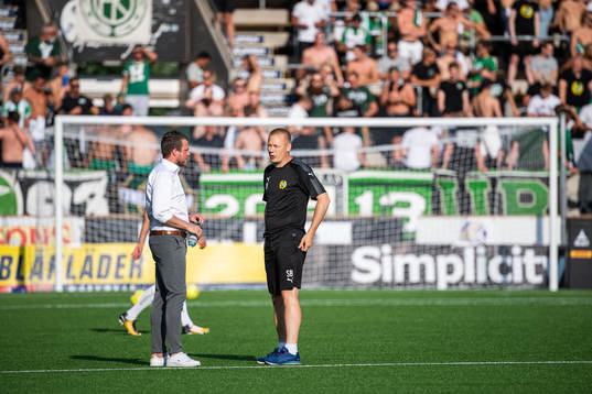 Elfsborgs manager Jimmy Thelin och Hammarbys tränare