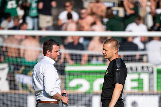 Elfsborgs manager Jimmy Thelin och Hammarbys tränare