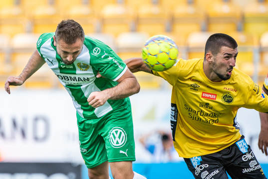 Hammarbys Muamer Tankovic och Elfsborgs Ibrahim Dresevic i