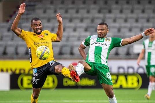 Elfsborgs Alex Dyer och Hammarbys Serge-Junior Martinsson