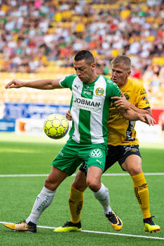 Hammarbys Nikola Djurdjic och Elfsborgs Joakim Nilsson