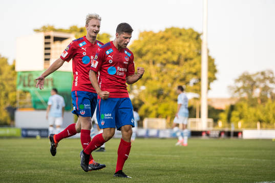 Helsingborgs Mattias Almeida Sundell jublar