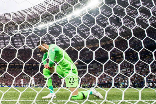 Goalkeeper Danijel Subasic of Croatia looks dejected