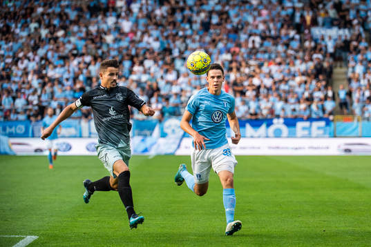 Ardian Limani of Drita and Samuel Adrian of Malmö FF
