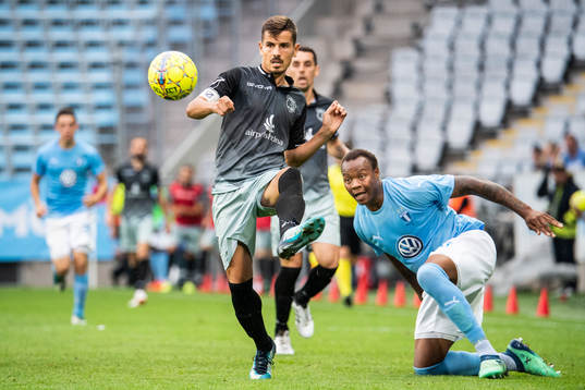 Ardian Limani of Drita and Carlos Strandberg of Malmö FF