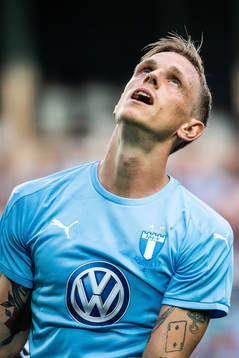 Sören Rieks of Malmö FF looks dejected