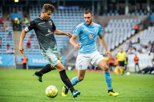 Ardian Limani of Drita and Egzon Binaku of Malmö FF