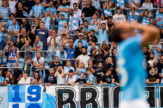 Supporters of Malmö FF looks dejected
