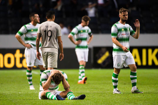 Players of Shamrock Rovers looks dejected