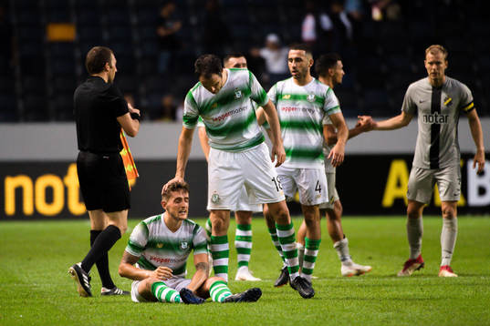 Players of Shamrock Rovers looks dejected