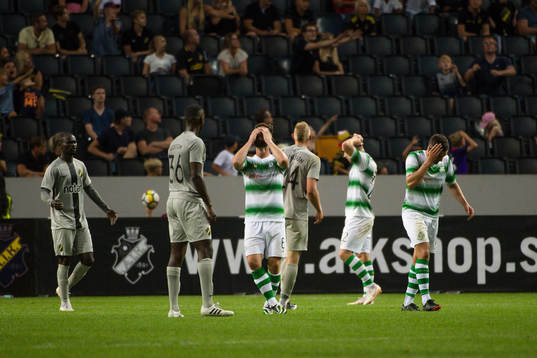 Players of Shamrock Rovers looks dejected