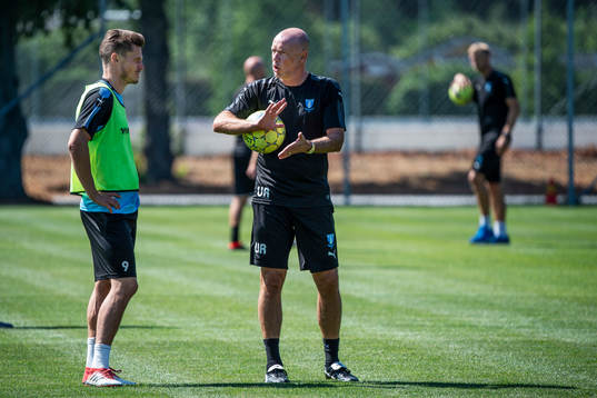 Markus Rosenberg och tränare Uwe Rösler