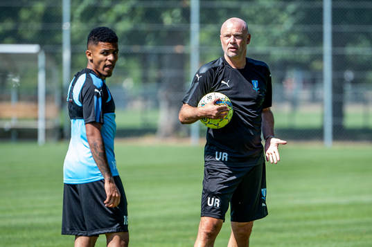 Romain Gall och tränare Uwe Rösler