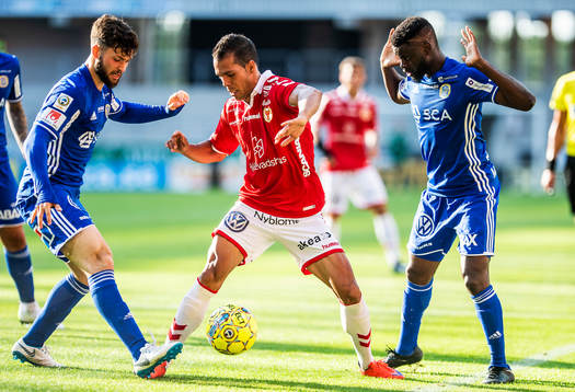 Kalmars Hiago Ramiro och Sundsvalls Jonathan Tamimi Syberg