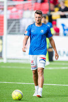 Trelleborgs Alexander Blomqvist före  fotbollsmatchen i