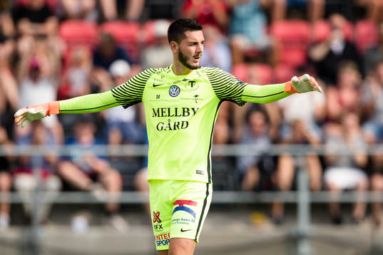 Trelleborgs målvakt Marko Johansson deppar