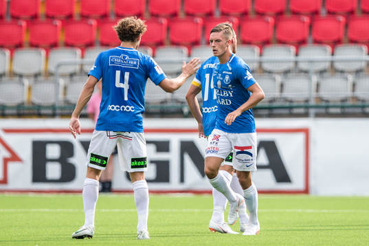Trelleborgs spelare jublar