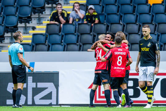 Brommapojkarnas Alexander Nilsson jublar