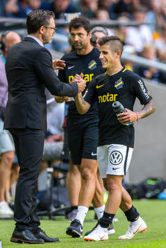 s Nicolas Stefanelli och tränare Rikard Norling