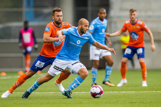 Kaj Ramsteijn of Aalesund and Kristian Brix of Sandnes Ulf