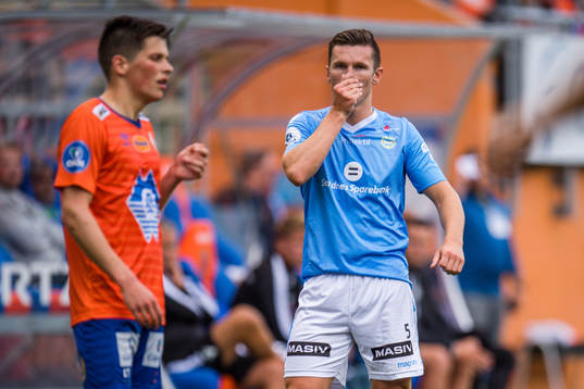 Daniel Edvardsen of Sandnes Ulf looks dejected