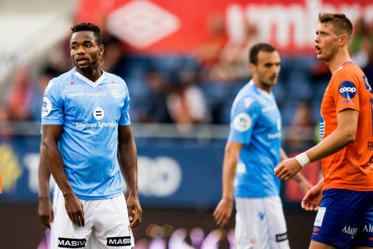 Kachi of Sandnes Ulf looks dejected