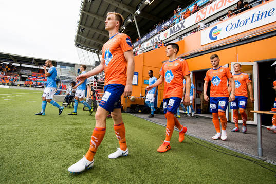 Torbjørn Agdestein of Aalesund enters the pitch