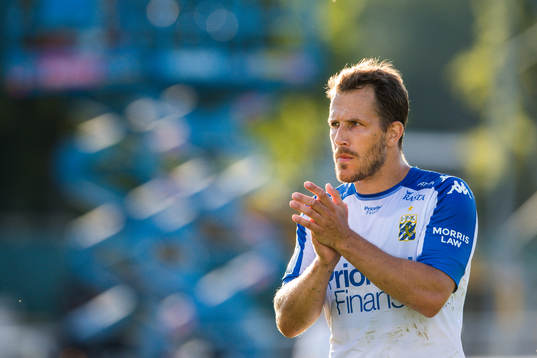 IFK Göteborgs Tobias Hysén tackar publiken