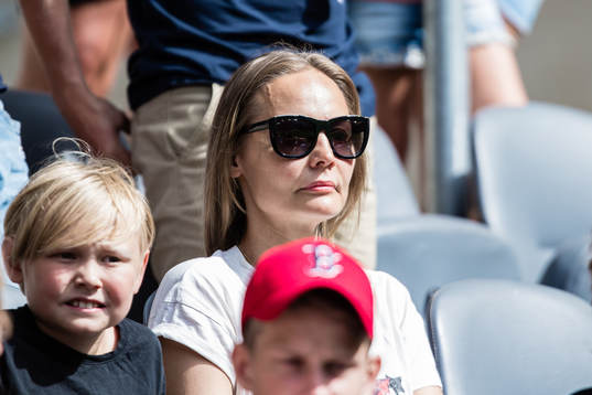Carina Berg, fru till Djurgårdens Erik Johansson, på