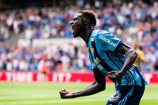 Djurgårdens Aliou Badji jublar