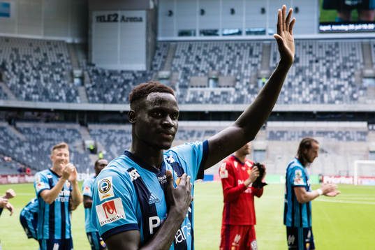 Djurgårdens Aliou Badji jublar