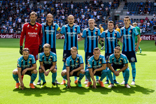 Djurgårdens startelva med målvakt Andreas Isaksson ,