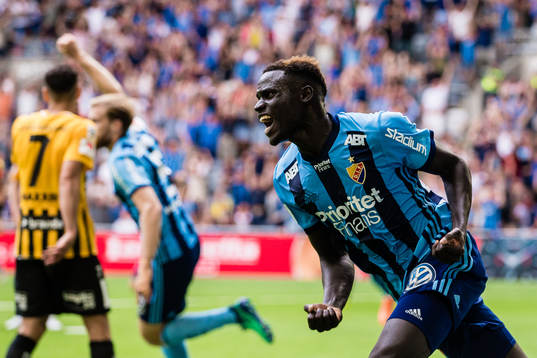 Djurgårdens Aliou Badji jublar