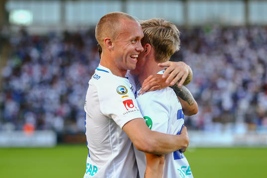 Norrköpings Arnór Sigurdsson och Gudmundur Thorarinsson