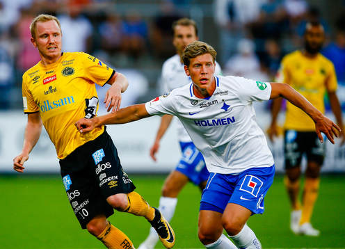 Elfsborgs Simon Lundevall och Norrköpings Alexander