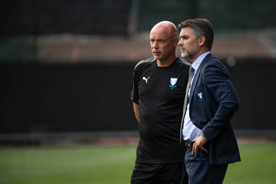 Head coach Uwe Rösler and CEO Niclas Carlnén of Malmö FF