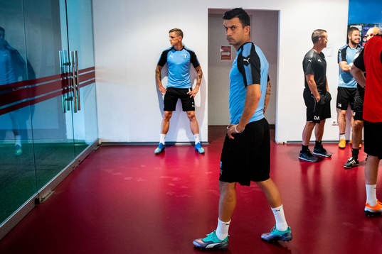 Sören Rieks and Behrang Safari of Malmö FF