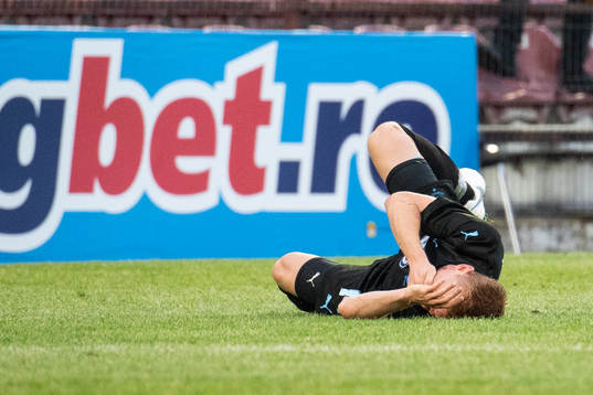 Anders Christiansen of Malmö FF lies down